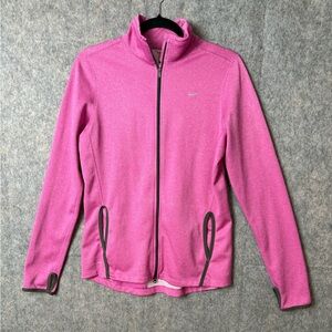 Nike Dri-Fit‎ Women's Large Vibrant Pink Full-Zip athletic Jacket